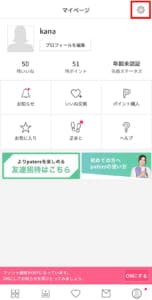 ペイターズ設定画面